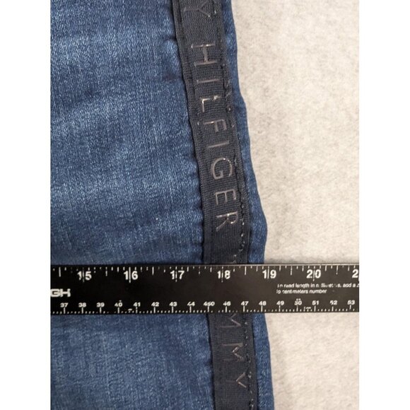 Tommy Hilfiger Jeans Womens 10 Tribeca Straight Ankle Logo Side Tape Stretch - Picture 5 of 16